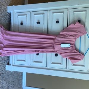 Maxi off shoulder dress with tags